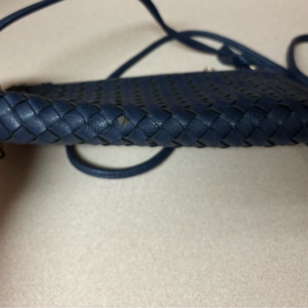 Navy Woven Crossbody Bag - Picture 6 of 7